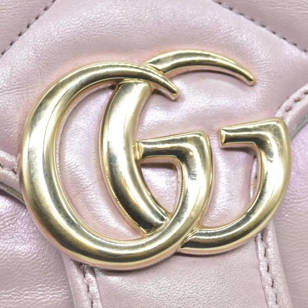 Gucci Iridescent Nappa Chevron Matelasse Small GG Marmont